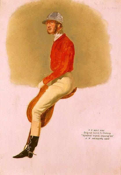 Muotokuva luonnos P.P. Rolt Esq. elokuvalle "Steeple Chase Cracks" tekijältä John Frederick Herring Senior