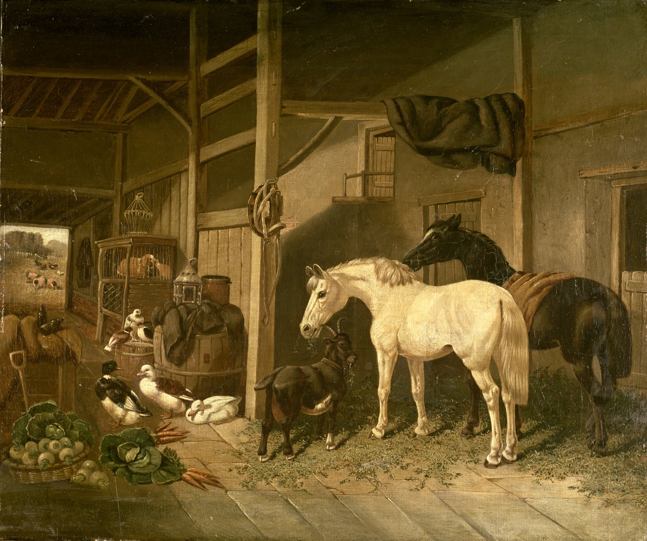 Huonekalut ja erilaiset esineet 1100- ja 1300-luvuilta tekijältä John Frederick Herring Senior
