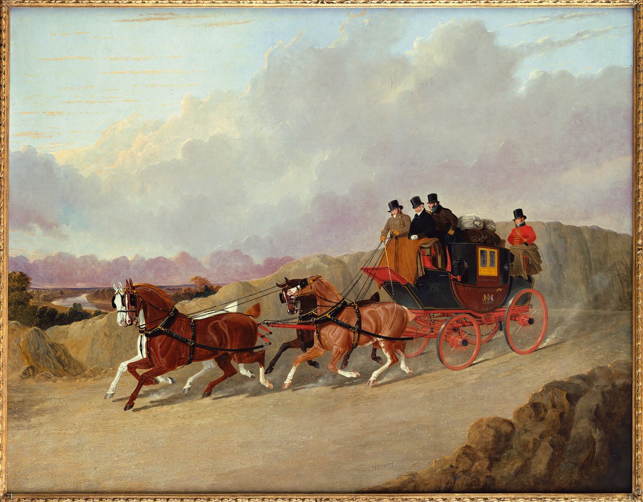 Edinburghista Lontooseen Royal Mail Mail Coach tekijältä John Frederick Herring Senior