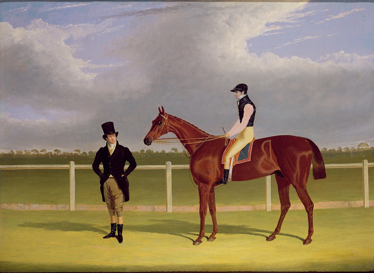 The Hon. E. Petren "Rowton", St. Leger -kilpailun voittaja Bill Scottin kanssa tekijältä John Frederick Herring Senior