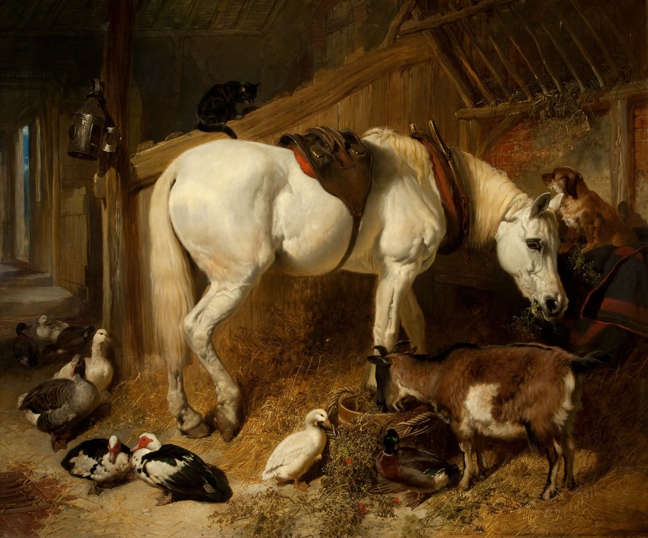 Keskipäivän ateria, 1850 tekijältä John Frederick Herring Senior