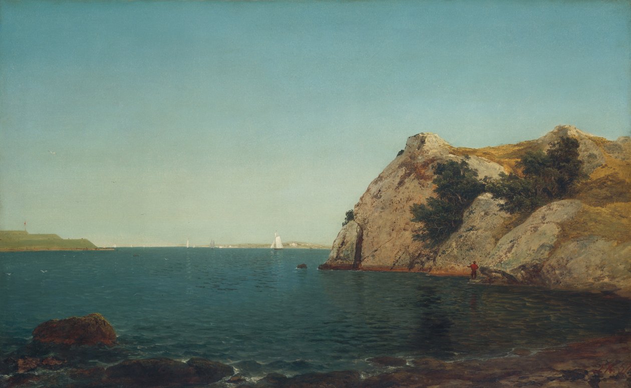Beacon Rock, Newport Harbor tekijältä John Frederick Kensett