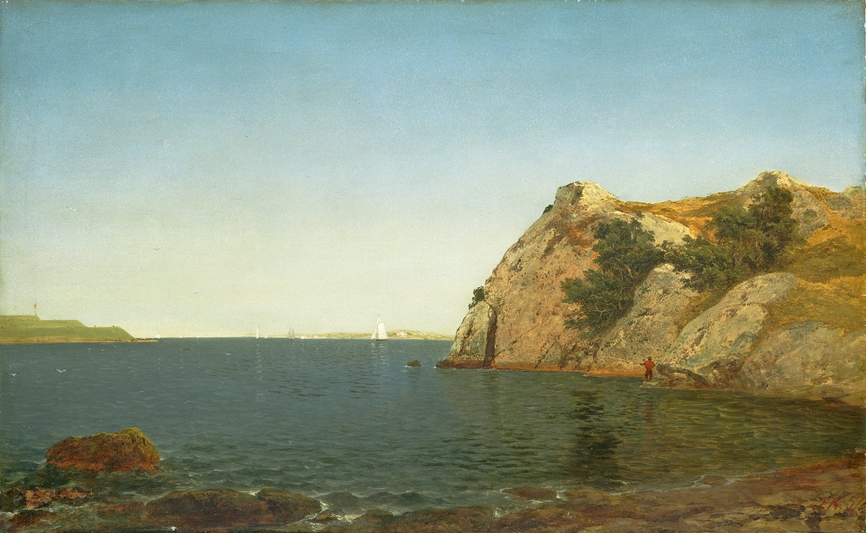 Beacon Rock, Newportin satama, 1857 tekijältä John Frederick Kensett