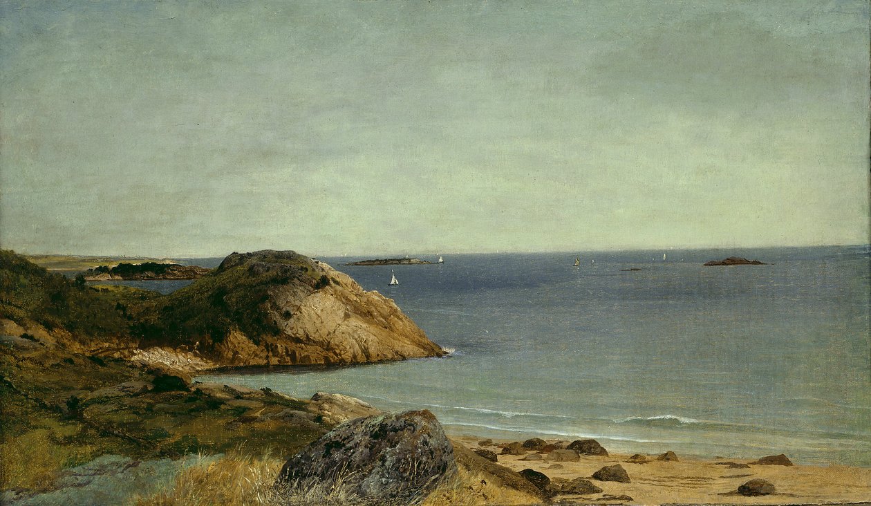 Rocky Coast, n. 1860. tekijältä John Frederick Kensett