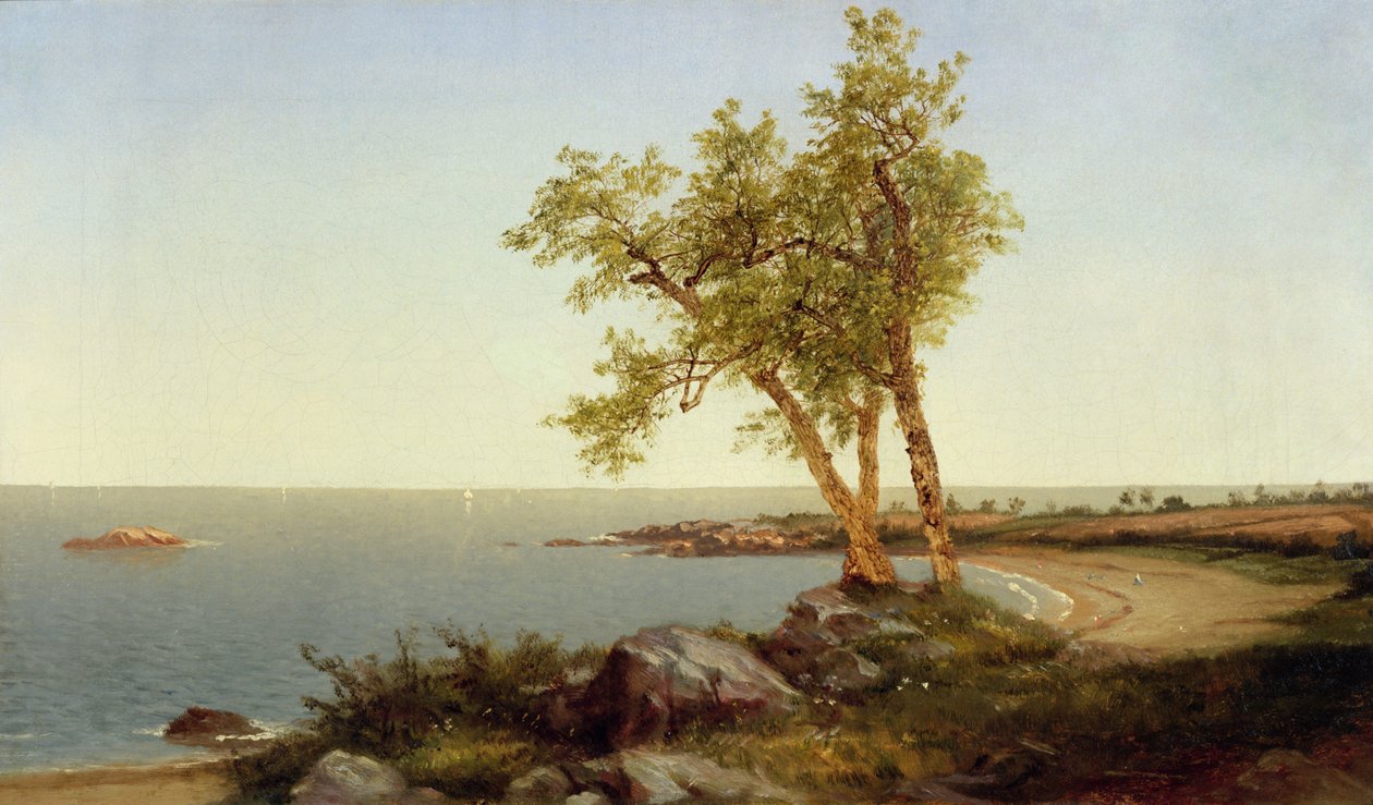 Rantaviiva kesällä (öljy kankaalle) tekijältä John Frederick Kensett