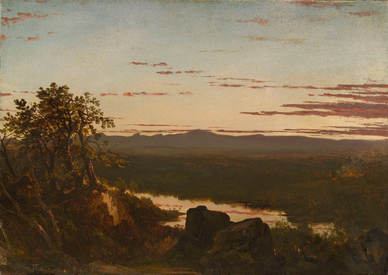 Auringonlaskun maisema tekijältä John Frederick Kensett