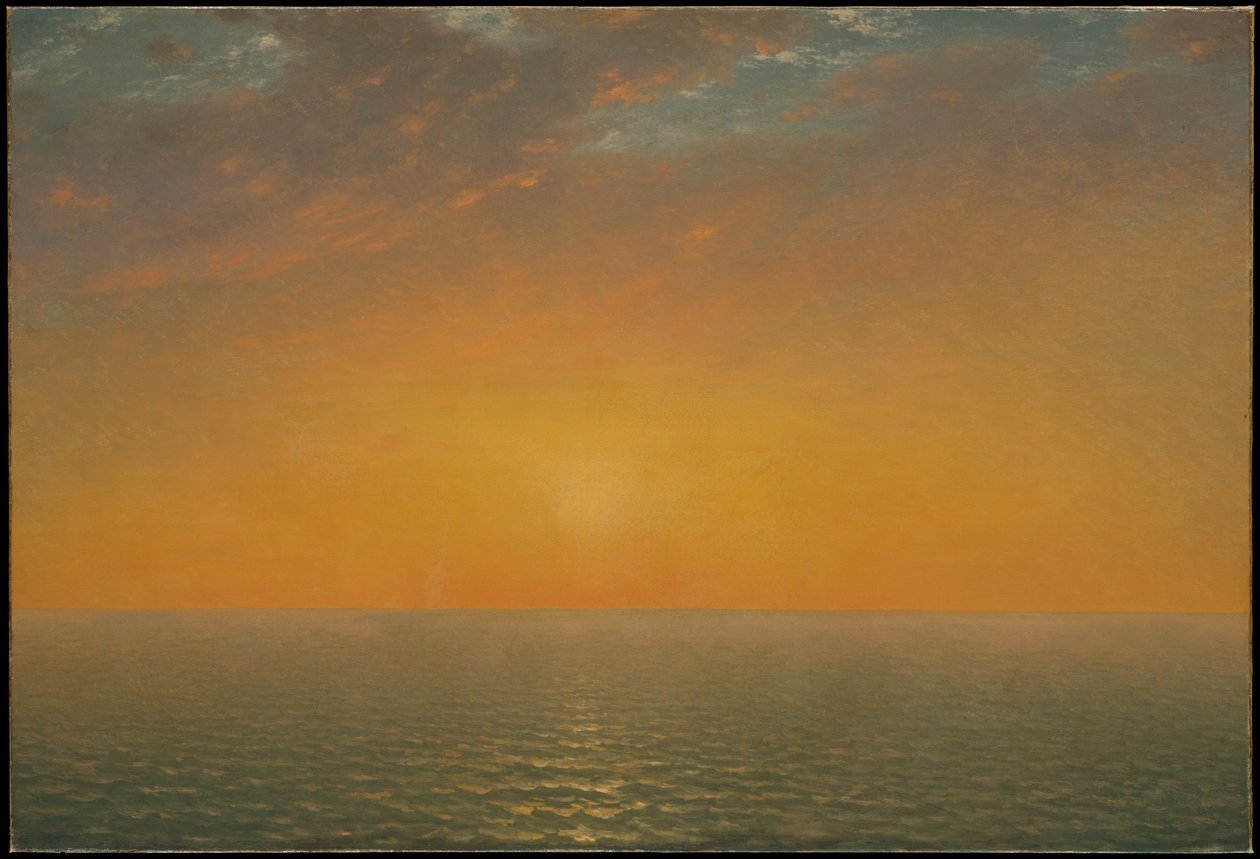 Auringonlasku merellä tekijältä John Frederick Kensett