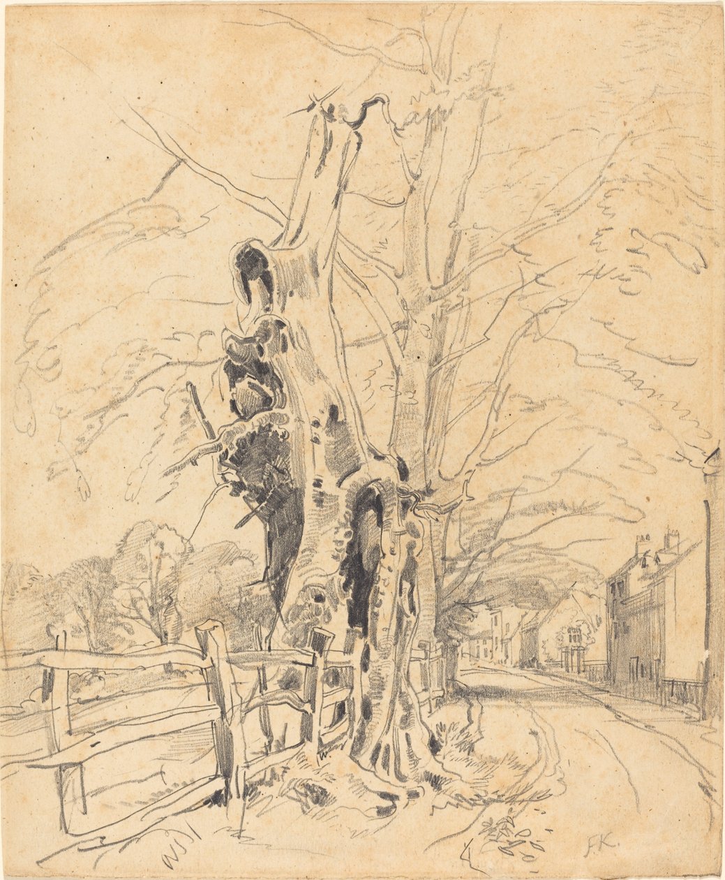 Puut rautatieaidan varrella tekijältä John Frederick Kensett