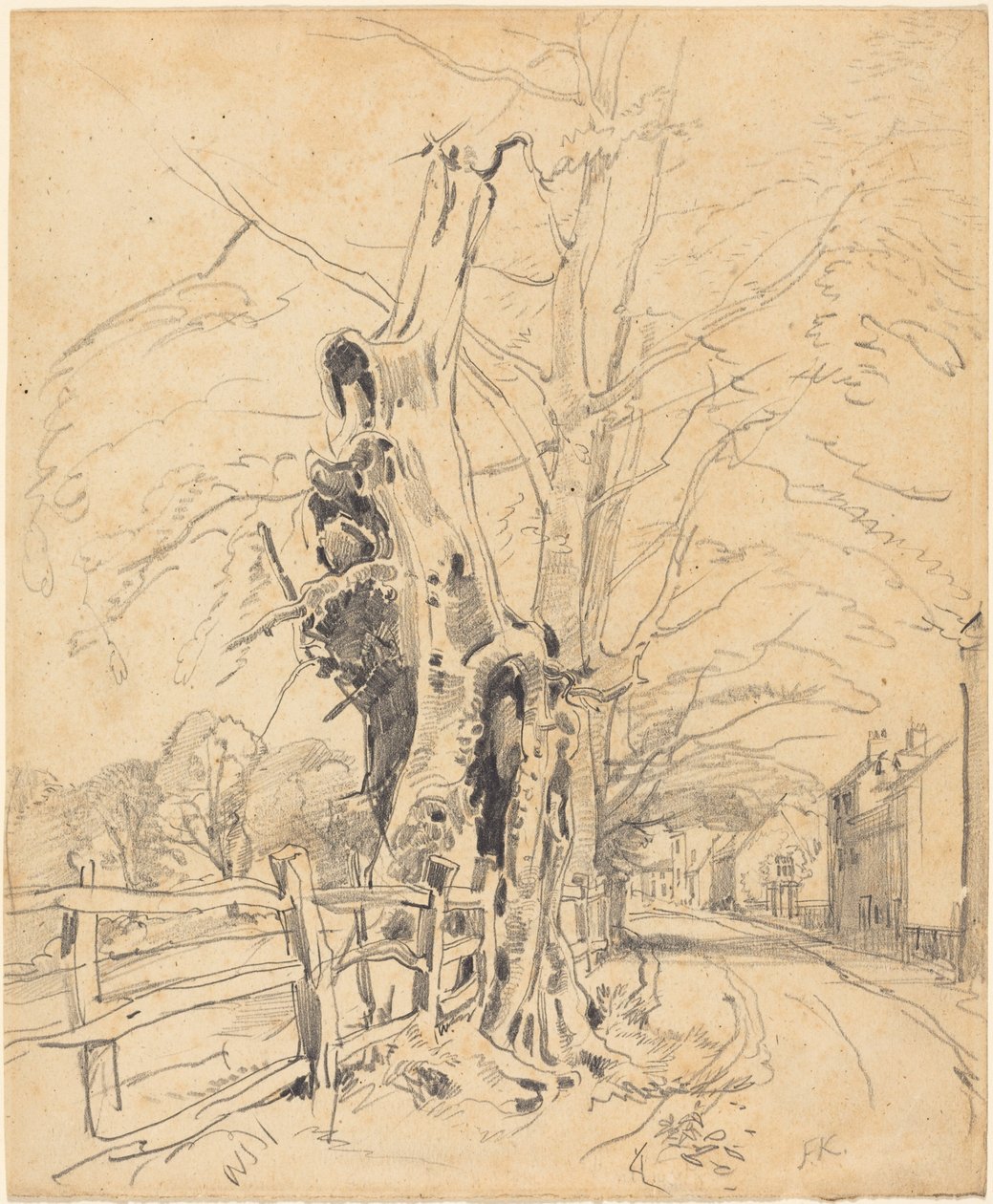 Puita säleaidan vierellä tekijältä John Frederick Kensett