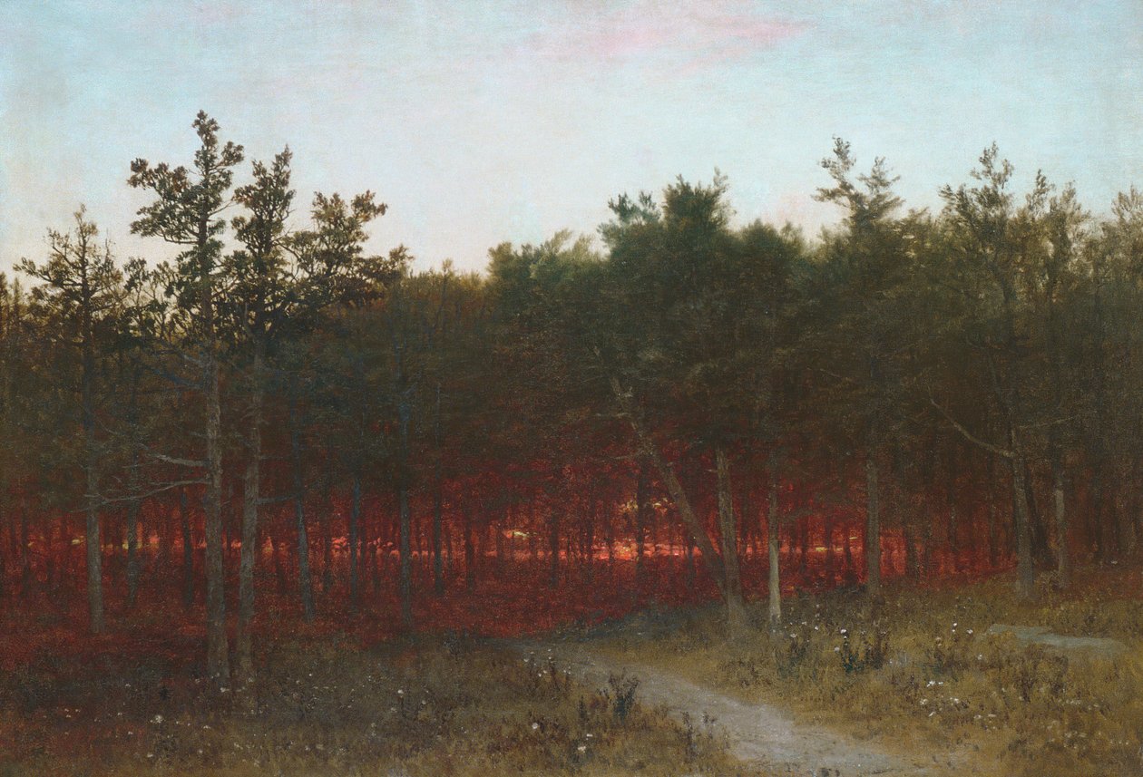 Twilight in the Cedars Darienissa, Connecticutissa, 1872. tekijältä John Frederick Kensett