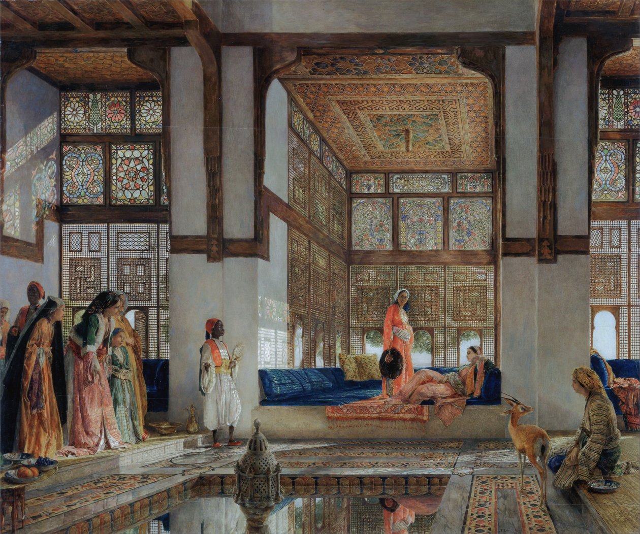 Vieraita vastaanottava nainen (Vastaanotto) tekijältä John Frederick Lewis