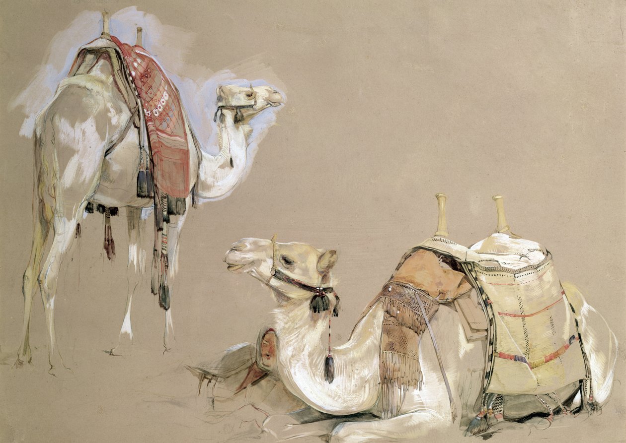 Huonekalut ja erilaiset esineet 1100- ja 1300-luvuilta tekijältä John Frederick Lewis