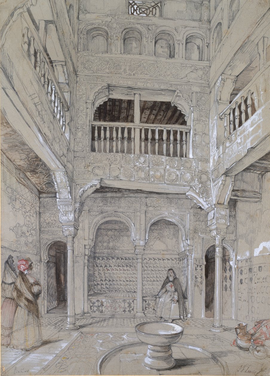 Sisäänkäynti Alhambran kylpylään, 1830-luku tekijältä John Frederick Lewis