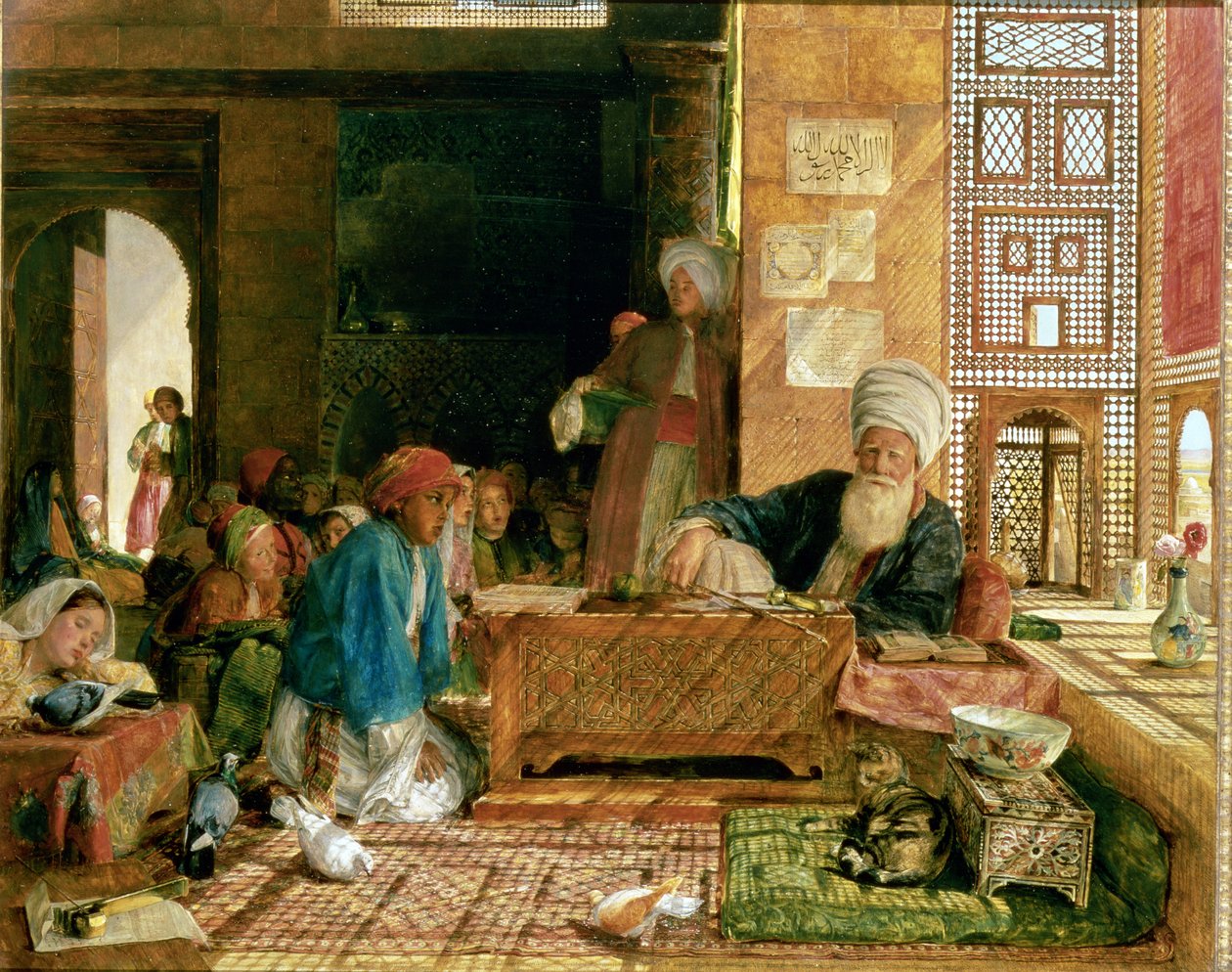 Koulun sisustus, Kairo (katso myös 22700 ja 43799) tekijältä John Frederick Lewis