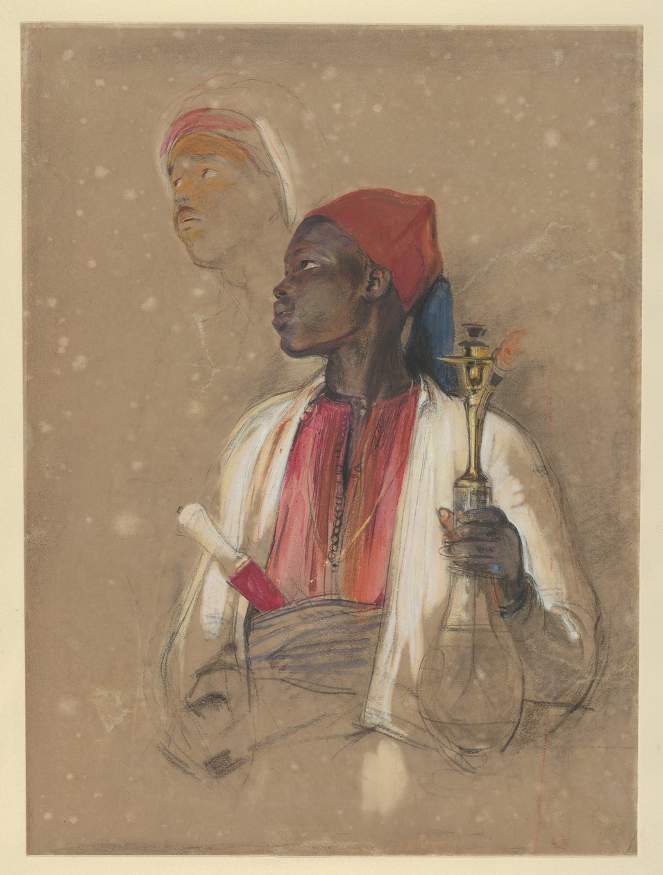 Luonnos teokseen ”Piipun kantaja” tekijältä John Frederick Lewis