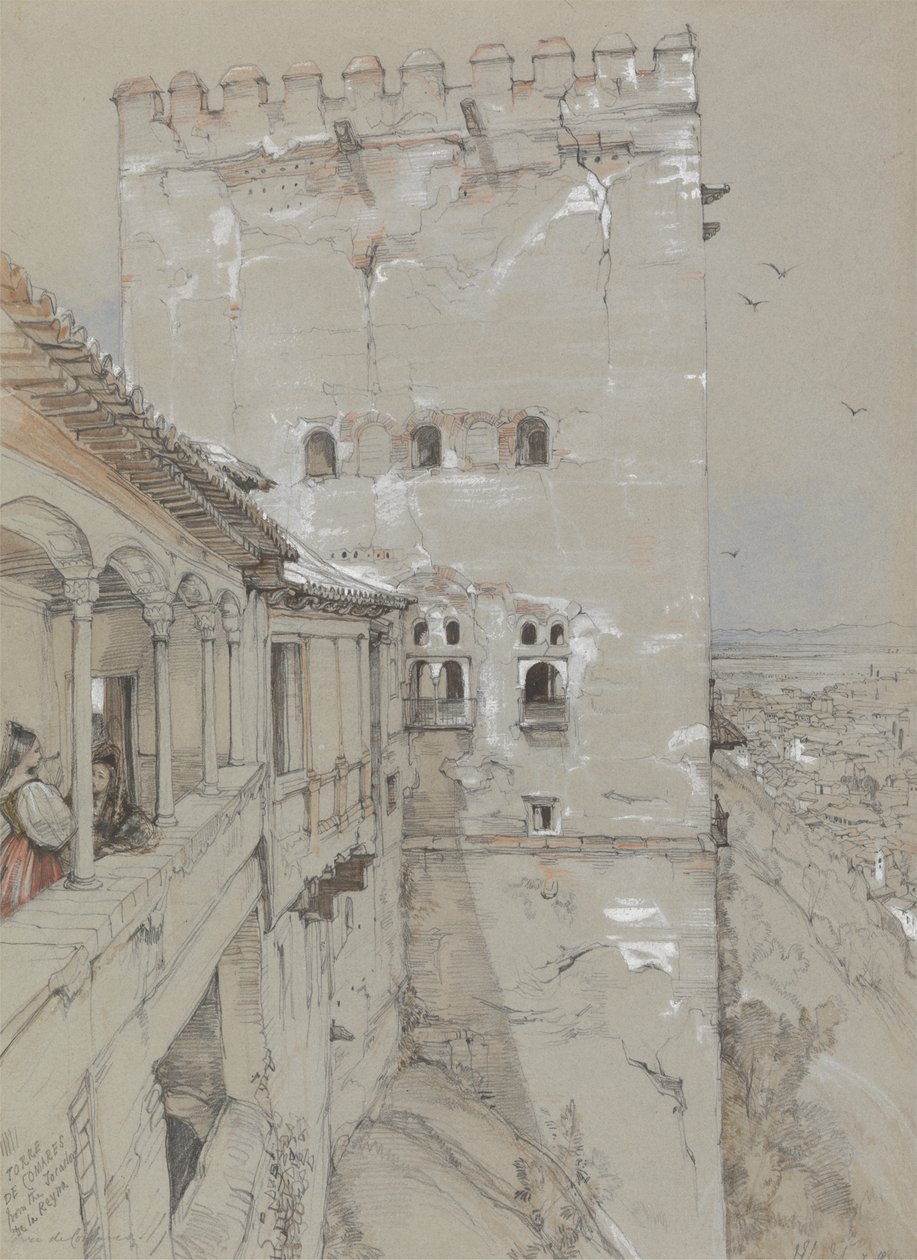 Torre de Comares, Alhambra, 1835 tekijältä John Frederick Lewis