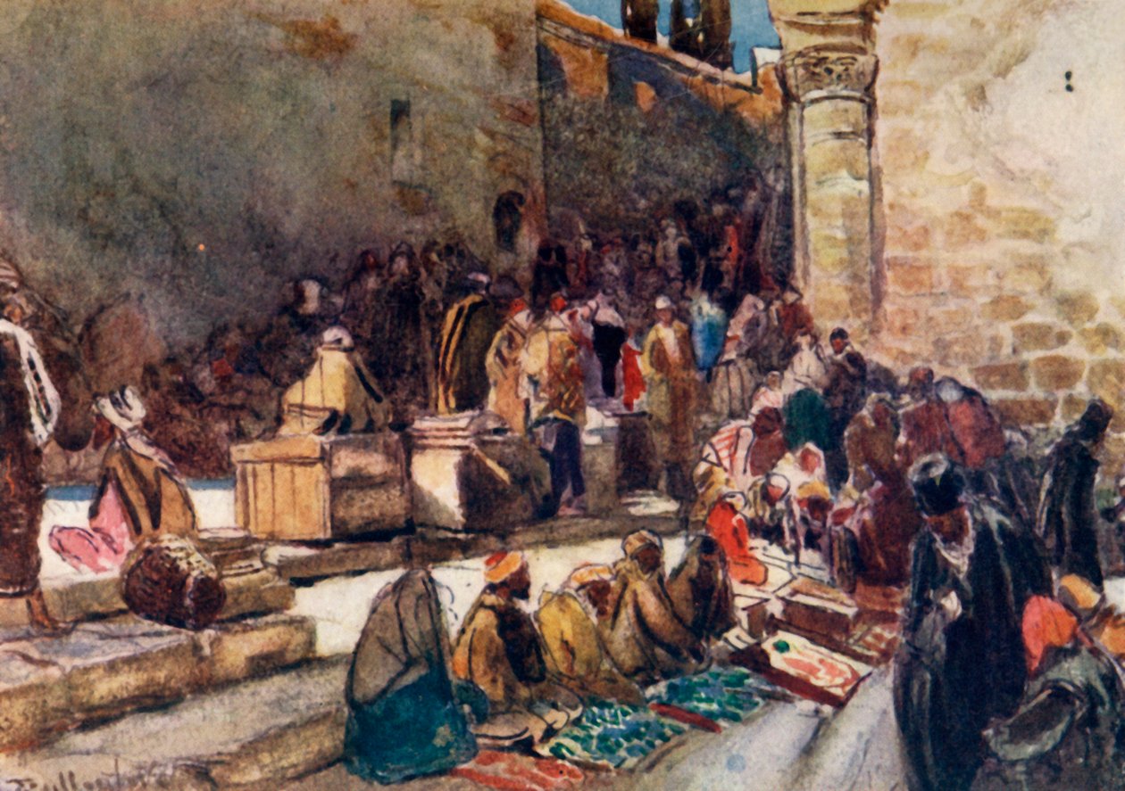 Sisäänkäynti Pyhän haudan kirkon etupihaan. - Jerusalem, 1902. tekijältä John Fulleylove