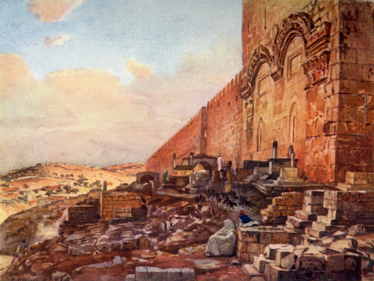Jerusalem. - Kultaisen tai kauniin portin ulkopuoli, 1902. tekijältä John Fulleylove