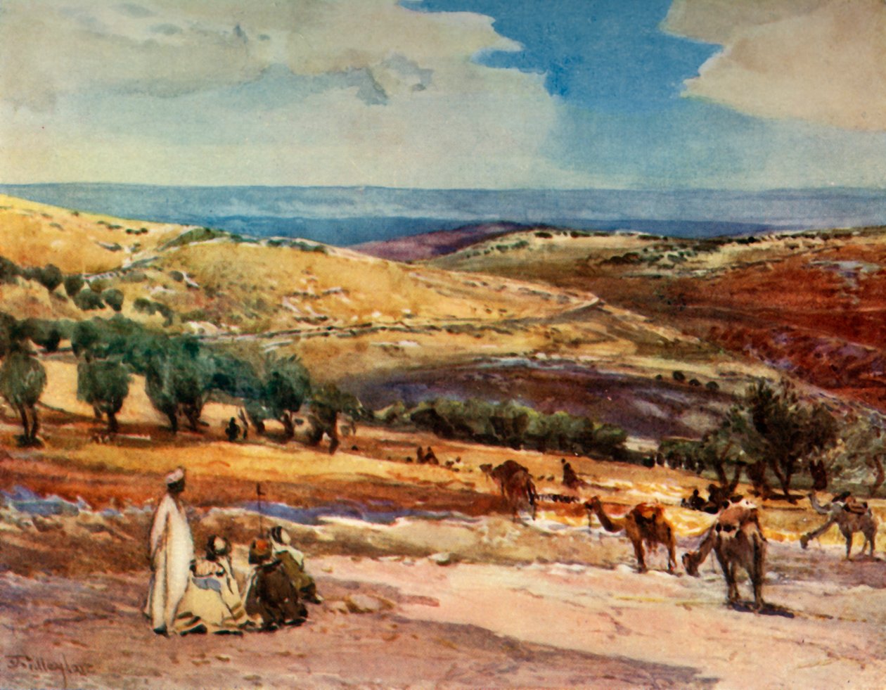 Matkalla Jerusalemista Betaniaan, 1902. tekijältä John Fulleylove