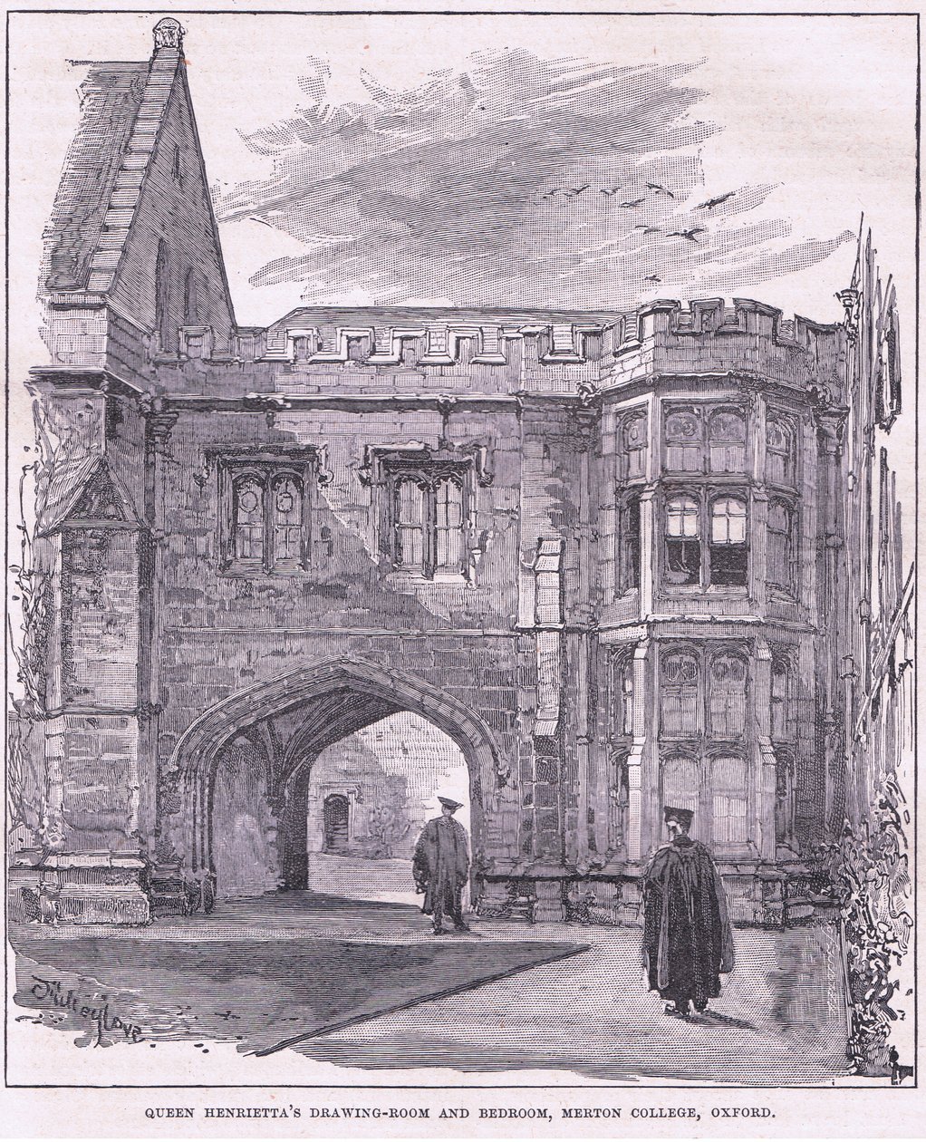 Kuningatar Henriettan olohuone ja makuuhuone, Merton College, Oxford tekijältä John Fulleylove