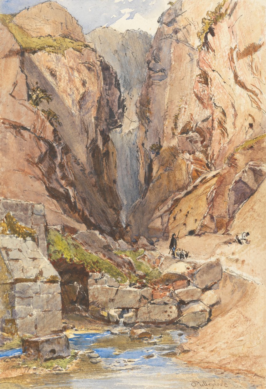 Castalian Spring, Delphi tekijältä John Fulleylove