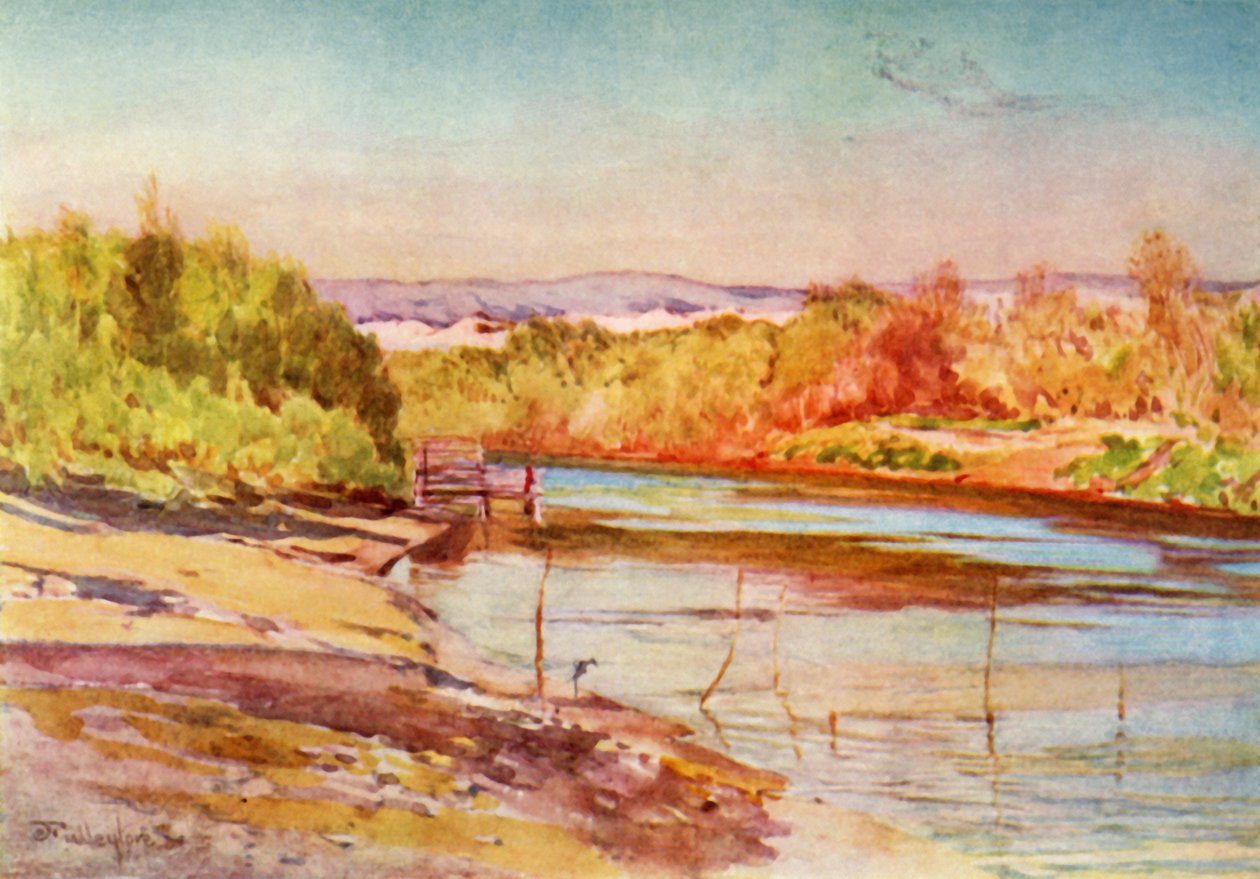 Jordanin Ford Jerikon lähellä, 1902. tekijältä John Fulleylove