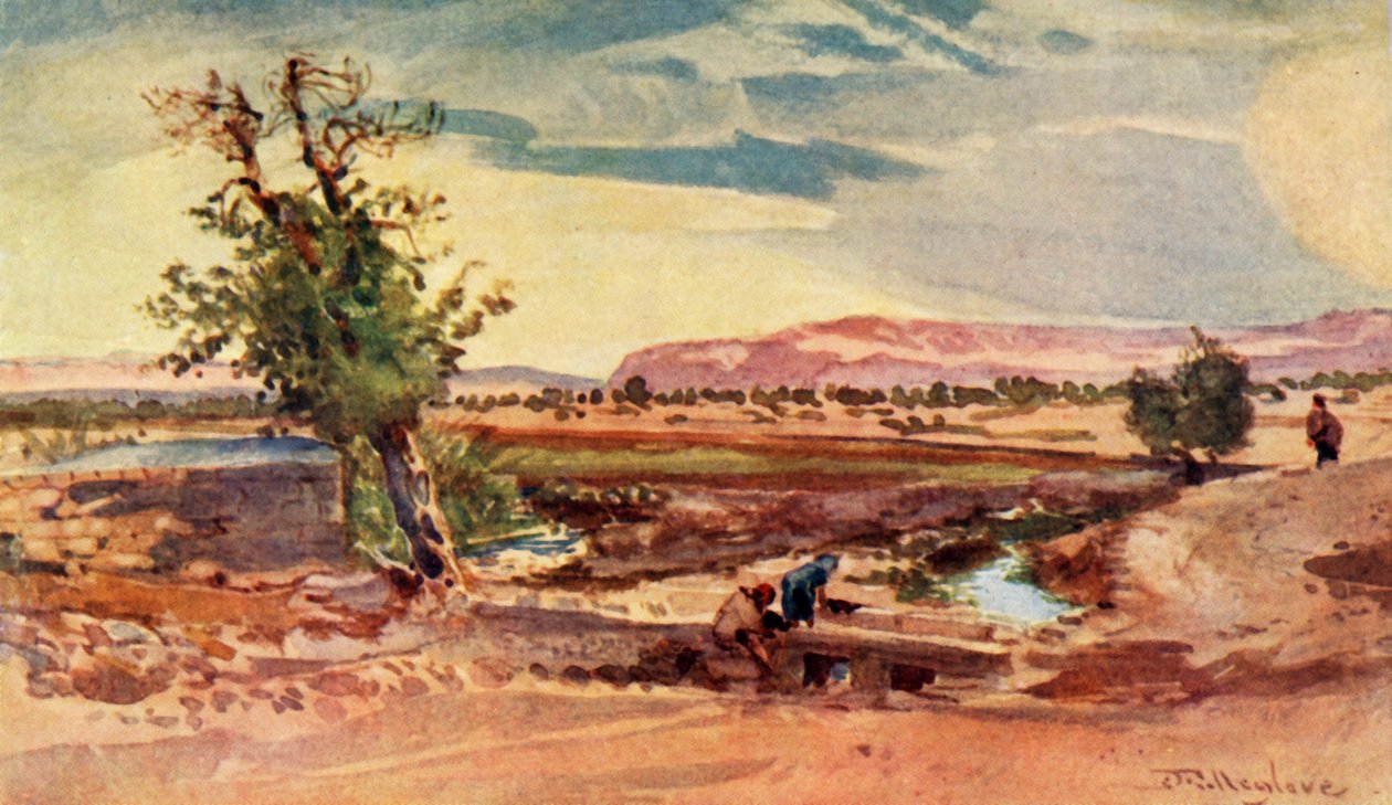 Elisan lähteestä virtaava virta, 1902. tekijältä John Fulleylove