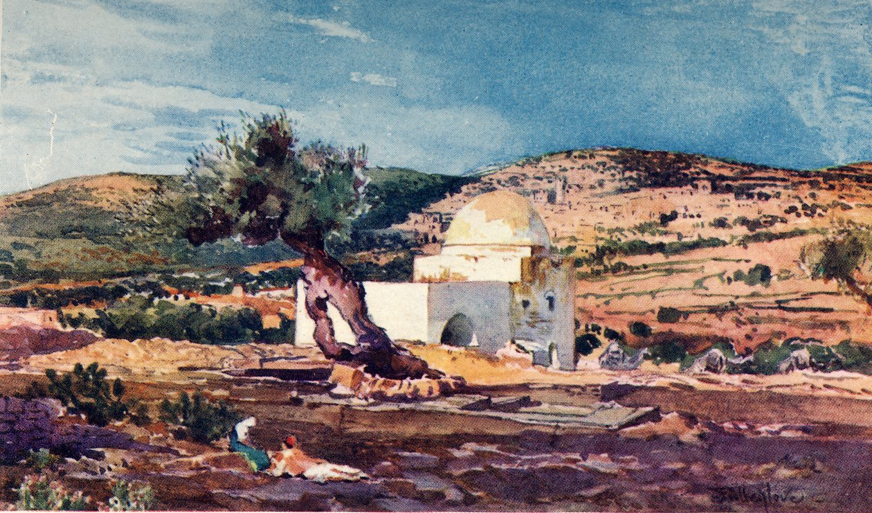 Raakelin hauta tiellä Jerusalemista Hebroniin, 1902. tekijältä John Fulleylove