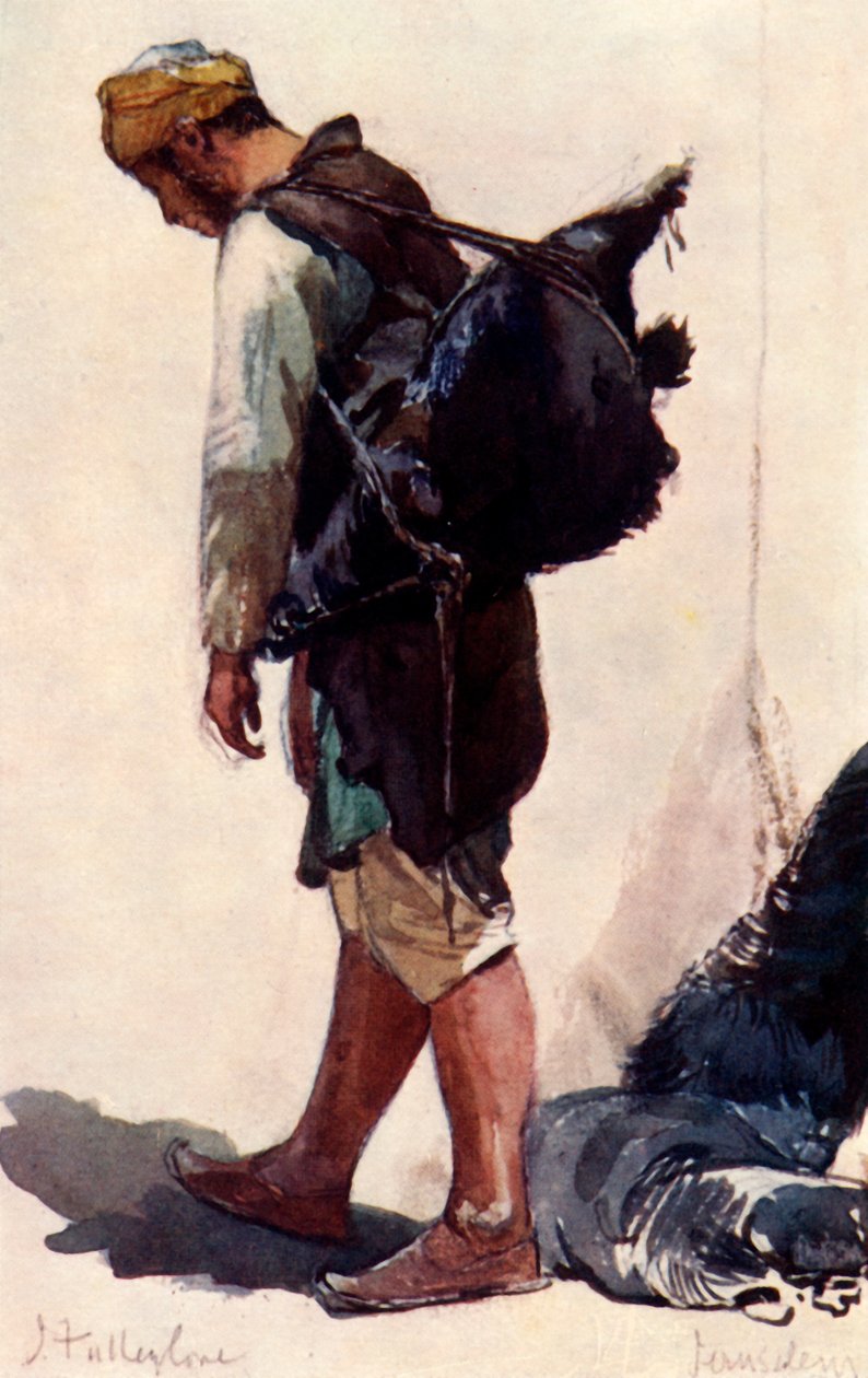 Vedenkuljetin seisova hahmo, 1902. tekijältä John Fulleylove