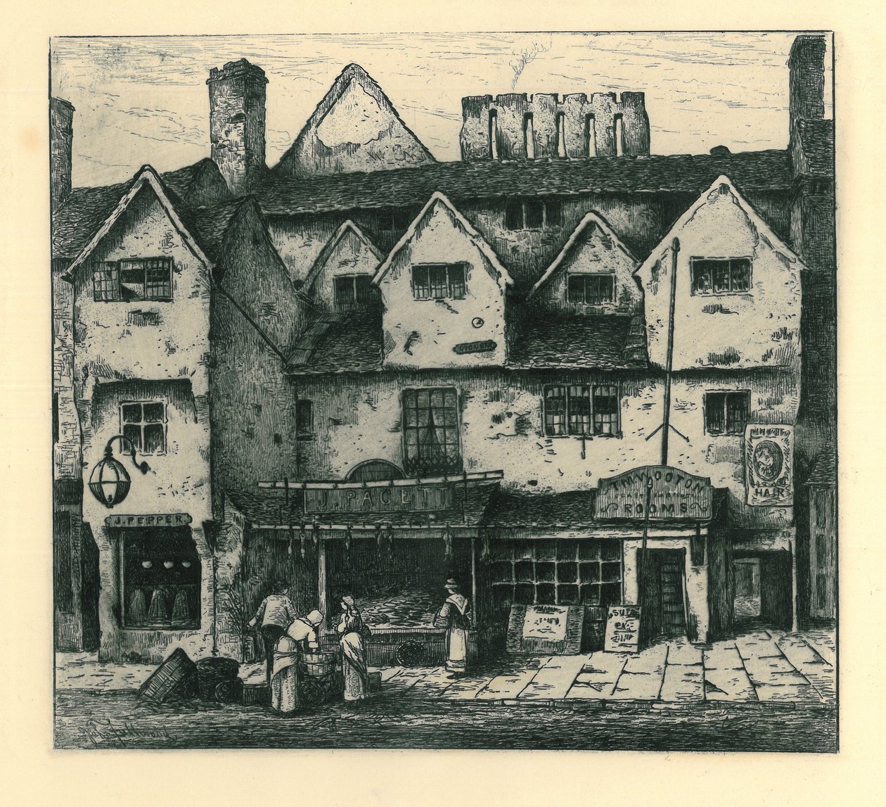 Old Houses, Digbeth, Walsall, "Remnants Of Old Wolverhampton" Vol.I. No.s 1-37, julkaistu 1880 tekijältä John Fullwood
