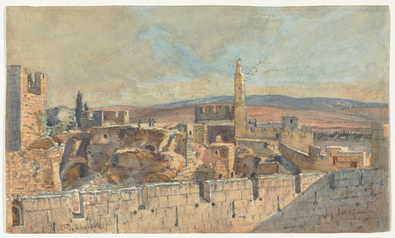 Näkymä Jerusalemin vanhaan kaupunkiin tekijältä John Fullylove