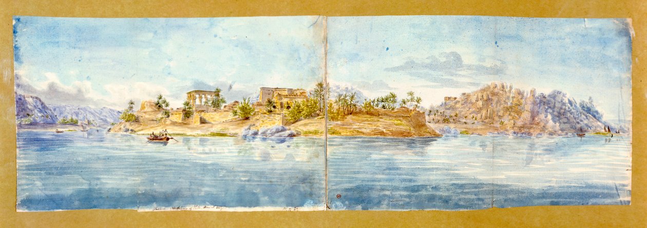 Maisema, Egypti, 1800-luku tekijältä John Gardner Wilkinson