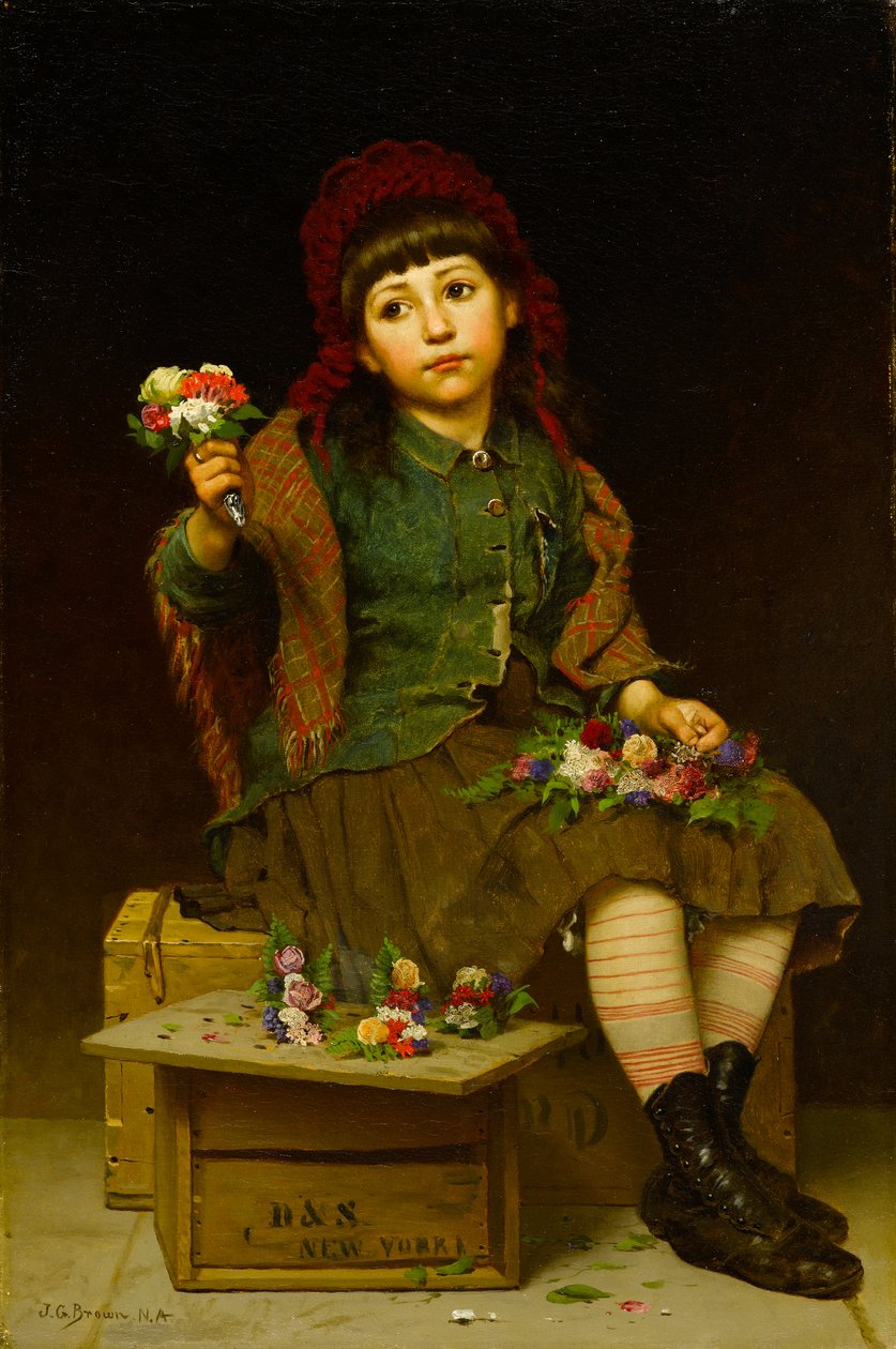 Osta Posy, n. 1881 (öljy kankaalle) tekijältä John George Brown