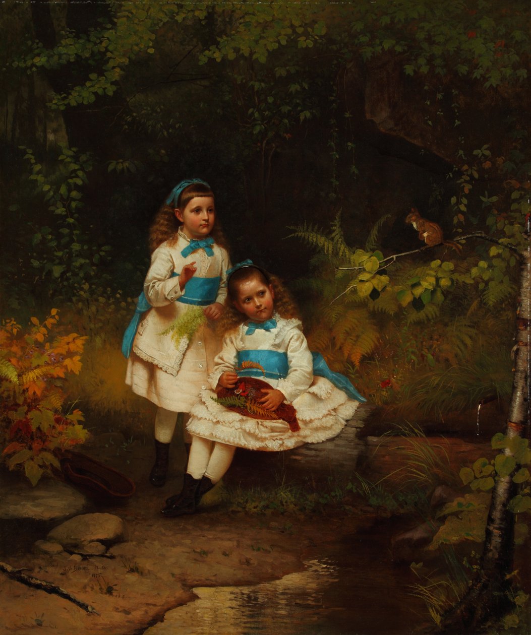 Metsäpuron varrella 1875 (Öljy kankaalle) tekijältä John George Brown