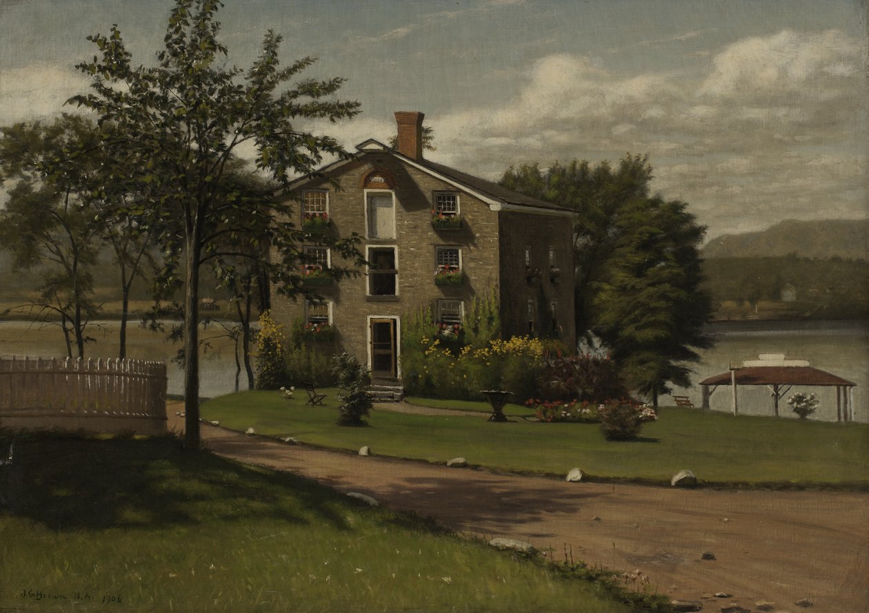 Kivitalo, Larrabees Point, Vermont, 1906 tekijältä John George Brown