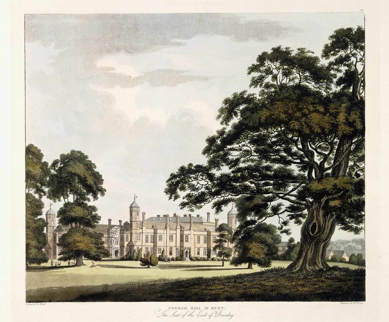 Cobham Hall Kentissä, 1800 tekijältä John George Wood