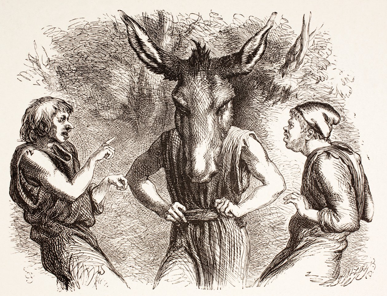 Kuvitus Kesäyön unelmaan, "The Illustrated Library Shakespeare", julkaistu Lontoossa 1890 tekijältä John Gilbert