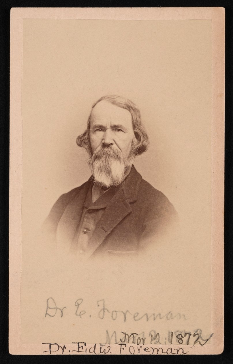 Tohtori Edward R. Foremanin muotokuva 1808-1885, 12. maaliskuuta 1872. tekijältä John Goldin