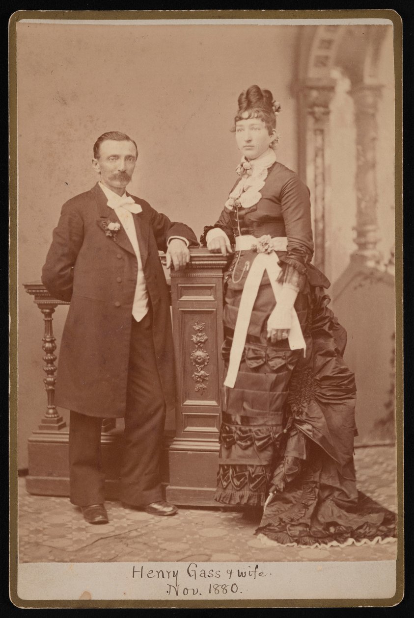 Henry Gassin muotokuva 1835-1884 ja vaimo Emma Dibble, marraskuu 1880. tekijältä John Goldin