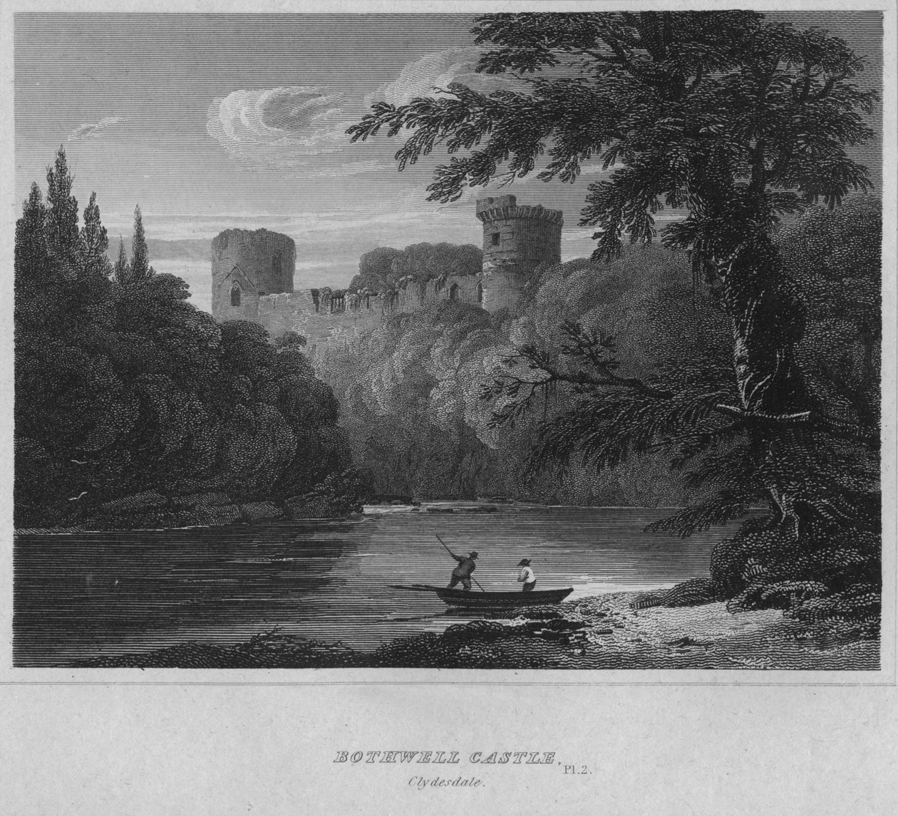 Bothwell Castle, Clydesdale, 1814 tekijältä John Greig