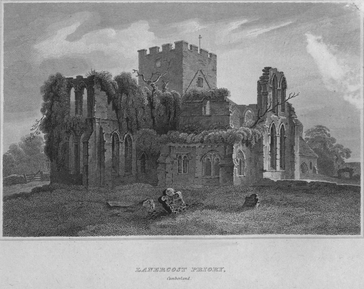 Lanercost Priory, Cumberland, 1814 tekijältä John Greig