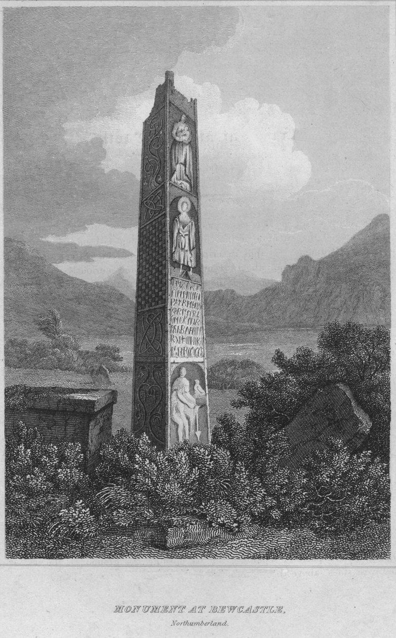 Muistomerkki Bewcastlessa. Northumberland, 1814 tekijältä John Greig