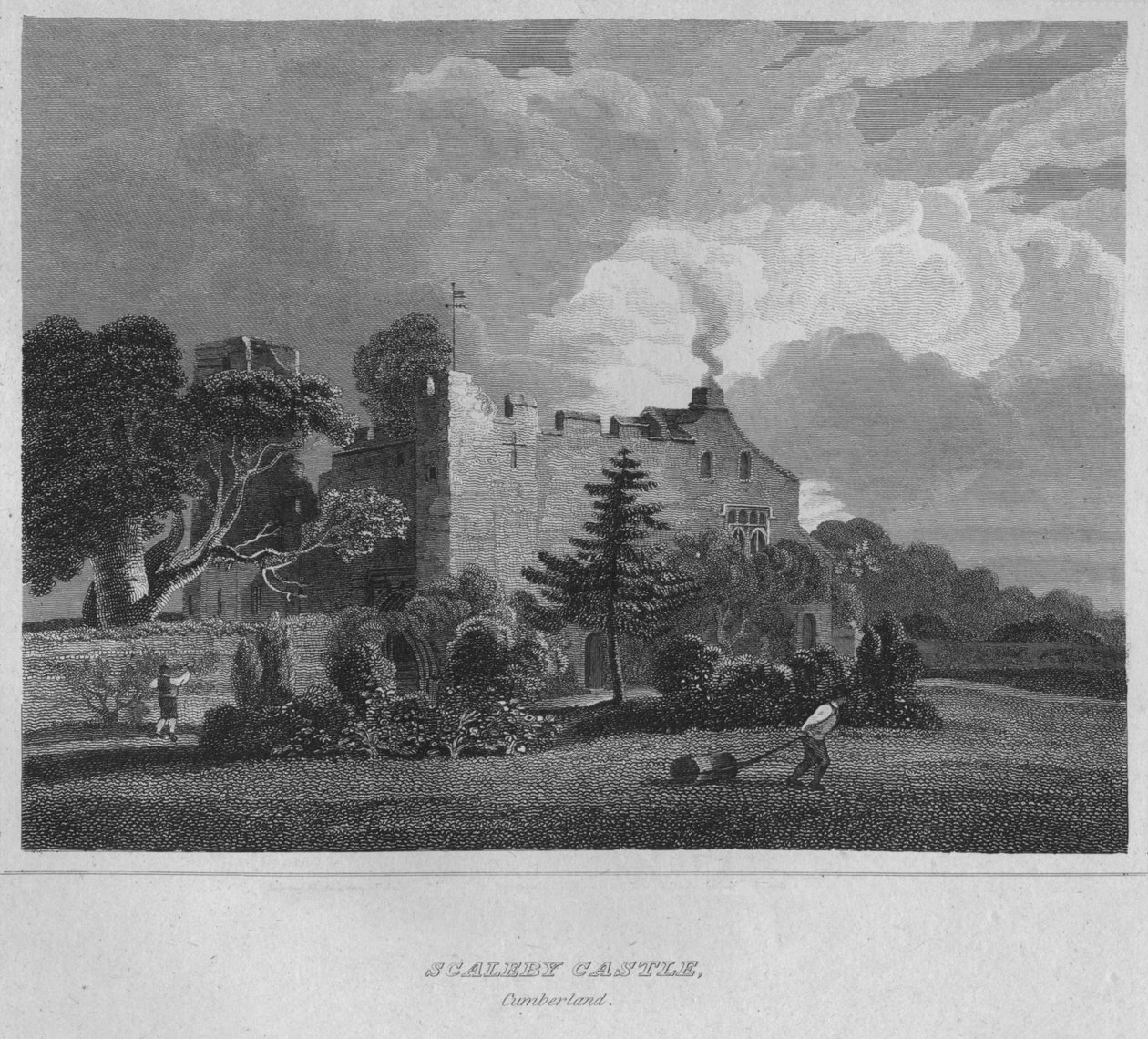 Scalebyn linna. Cumberland, 1814 tekijältä John Greig