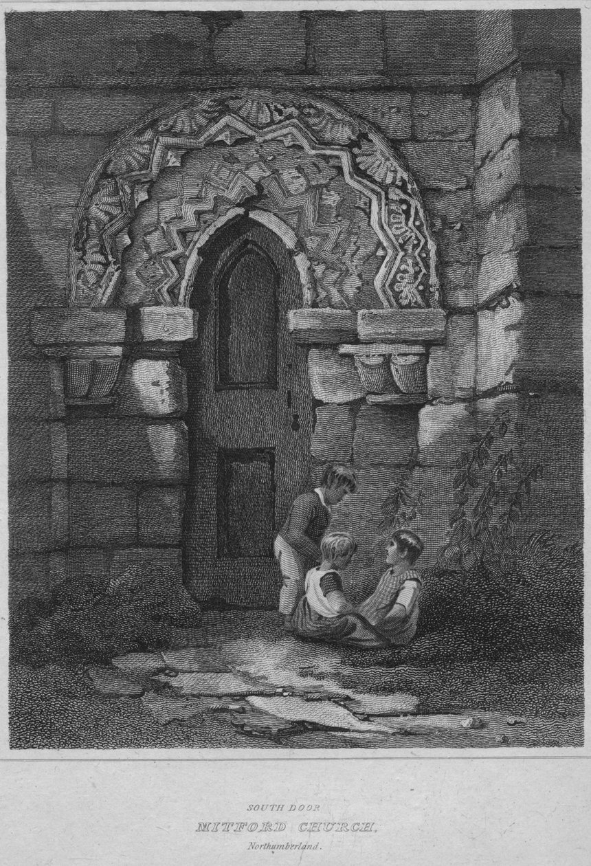 South Door - Mitford Church, Northumberland, 1814 tekijältä John Greig
