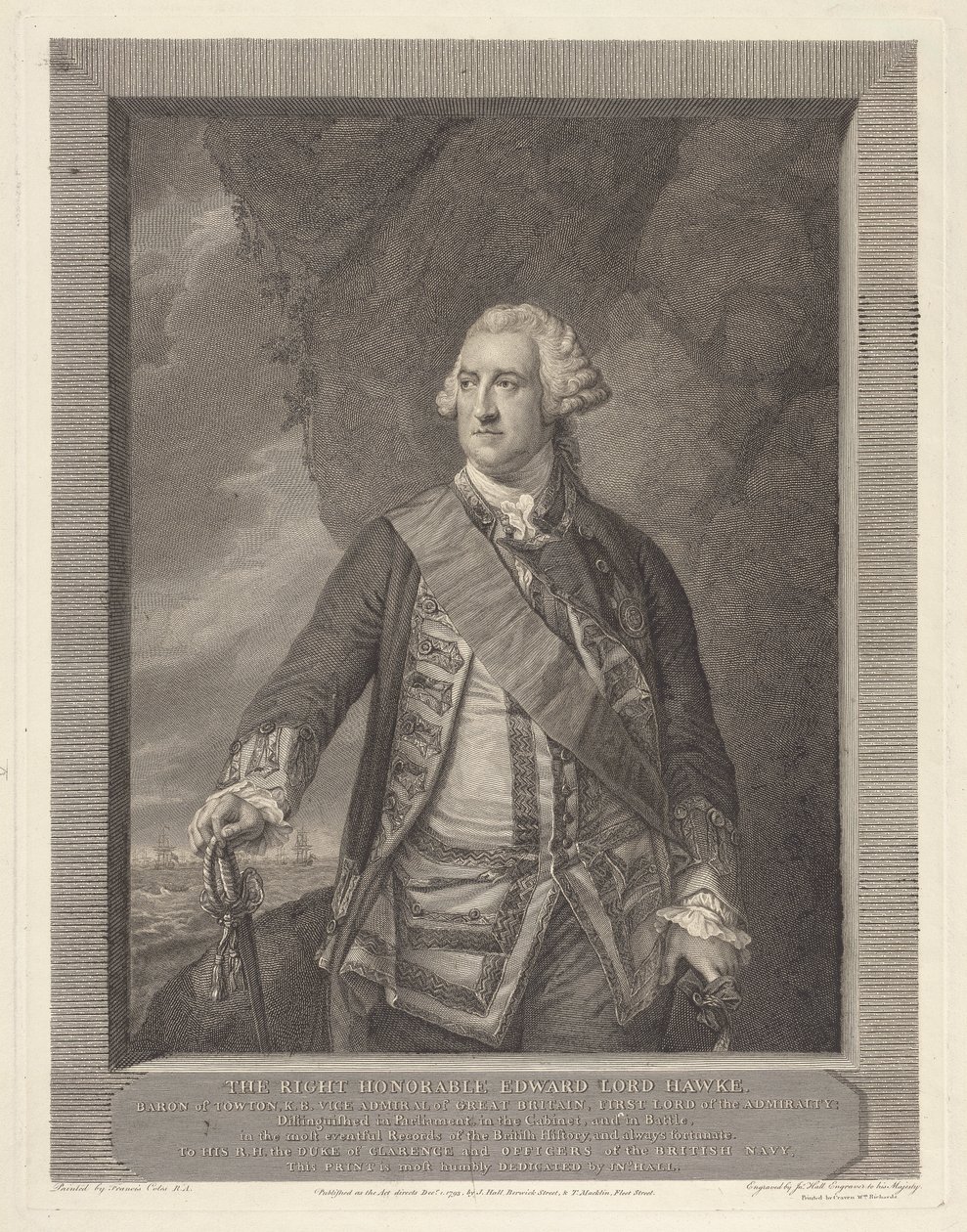 Oikea kunniallinen Edward Lord Hawke (1705-1781) tekijältä John Hall