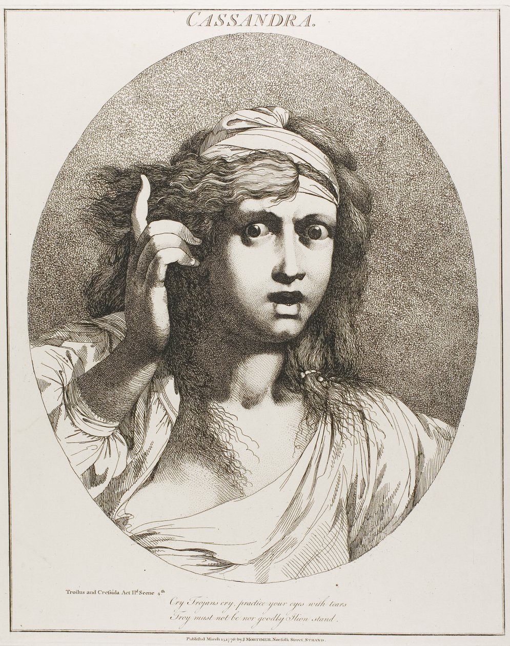 Cassandra, Shakespearen kaksitoista hahmoa tekijältä John Hamilton Mortimer