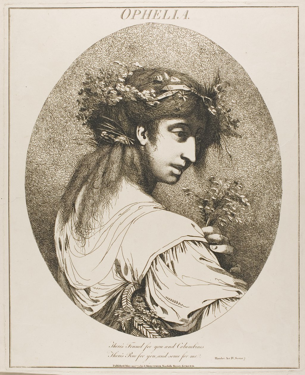 Ophelia, Shakespearen kaksitoista hahmoa tekijältä John Hamilton Mortimer
