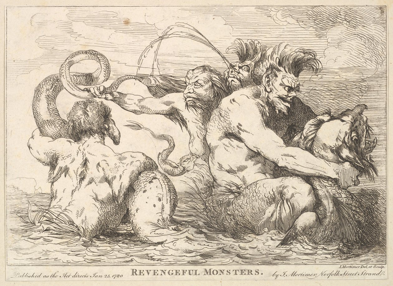 Revengeful Monsters, 25. tammikuuta 1780. tekijältä John Hamilton Mortimer