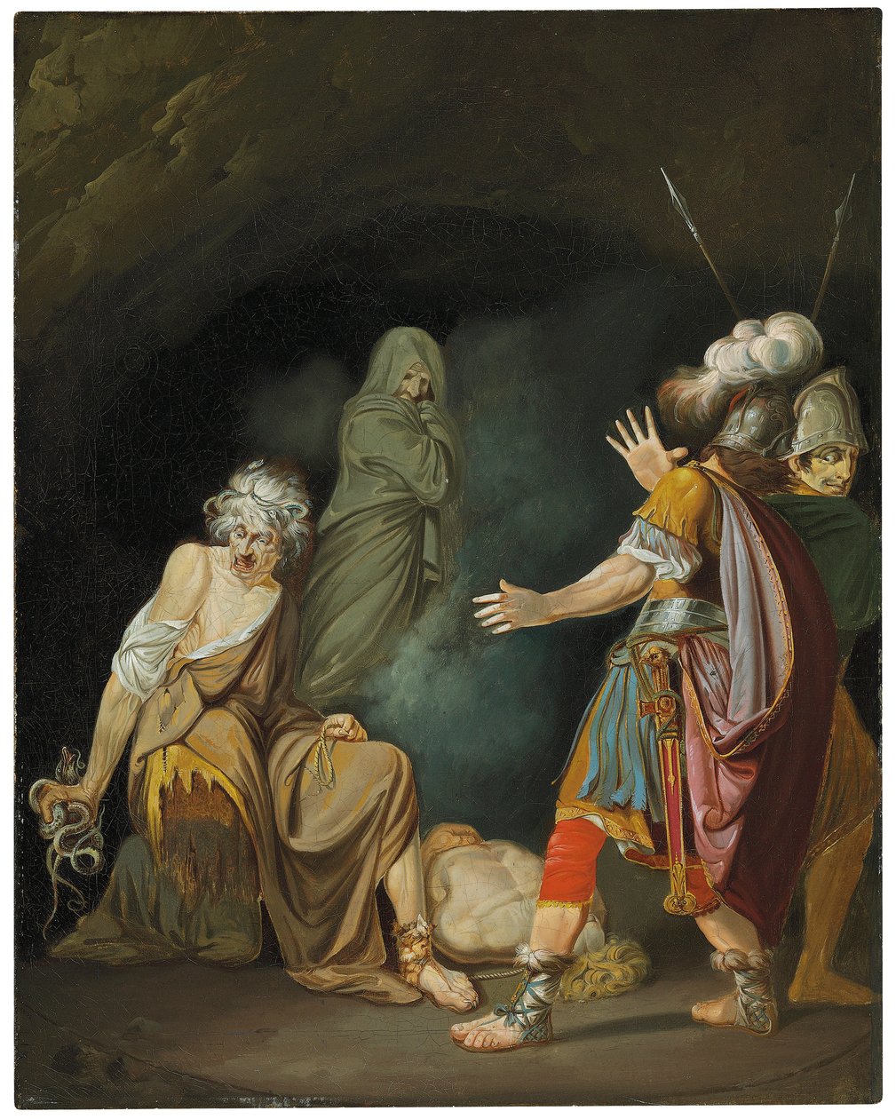 Sextus Pompeius konsultoi Erichthusta ennen Pharsalian taistelua tekijältä John Hamilton Mortimer