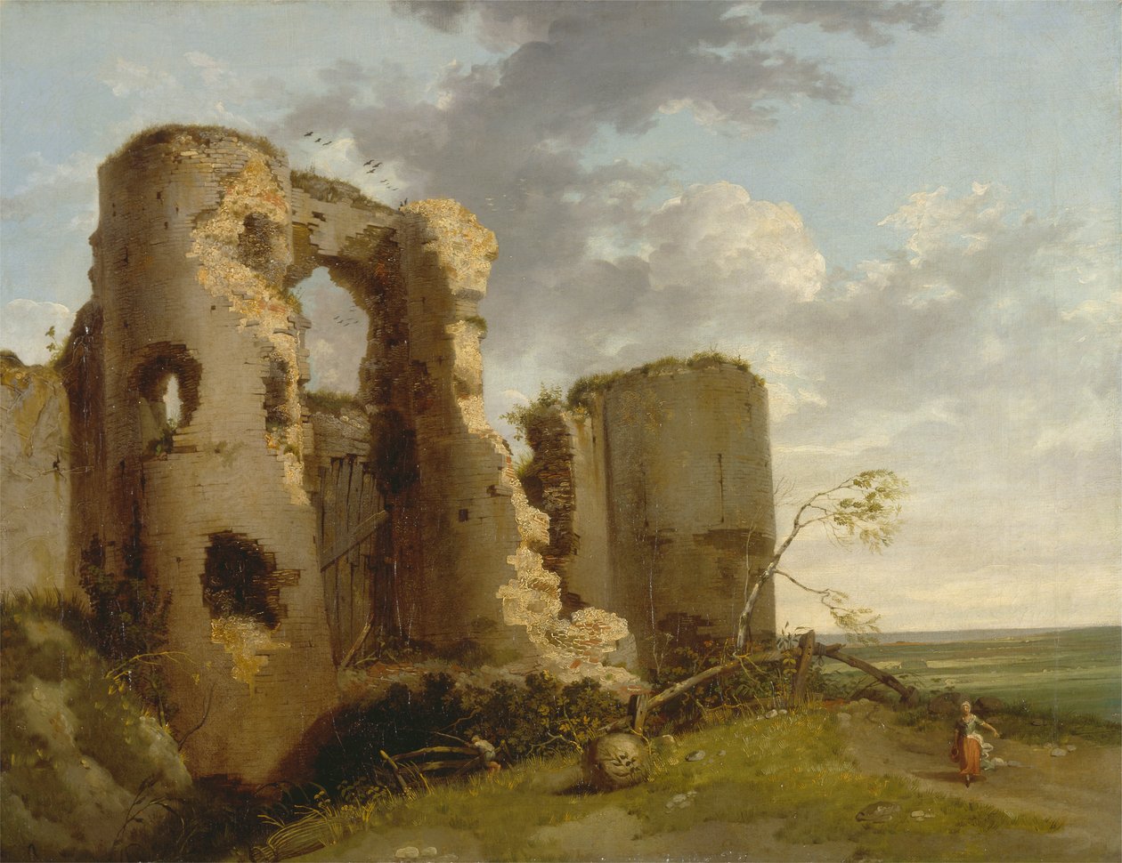 Pevenseyn linnan länsiportti, Sussex tekijältä John Hamilton Mortimer